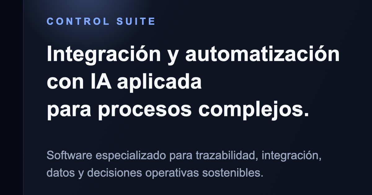 Ia Controller Software Servicios de integración, automatización e IA | Control